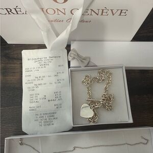 Tiffany « style » Silver Heart Bracelet and silver ankle bracelet set